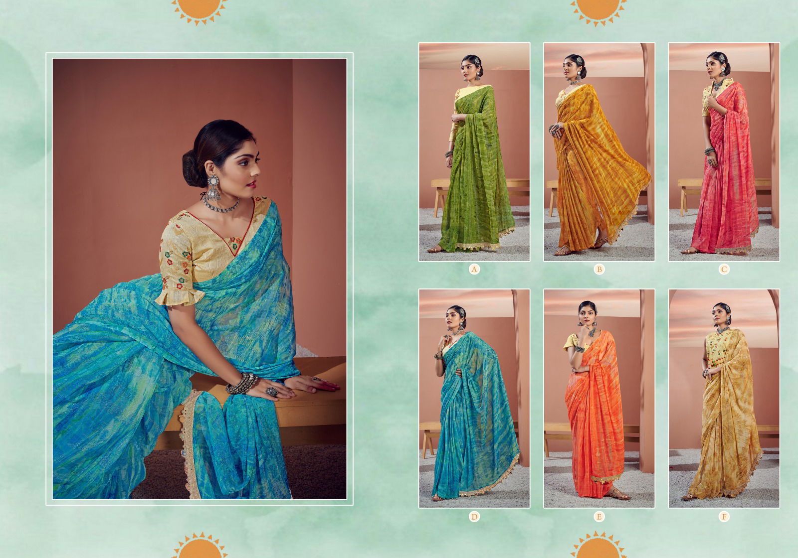 Kathika By Ynf Georgette Party Wear Sarees Catalog
